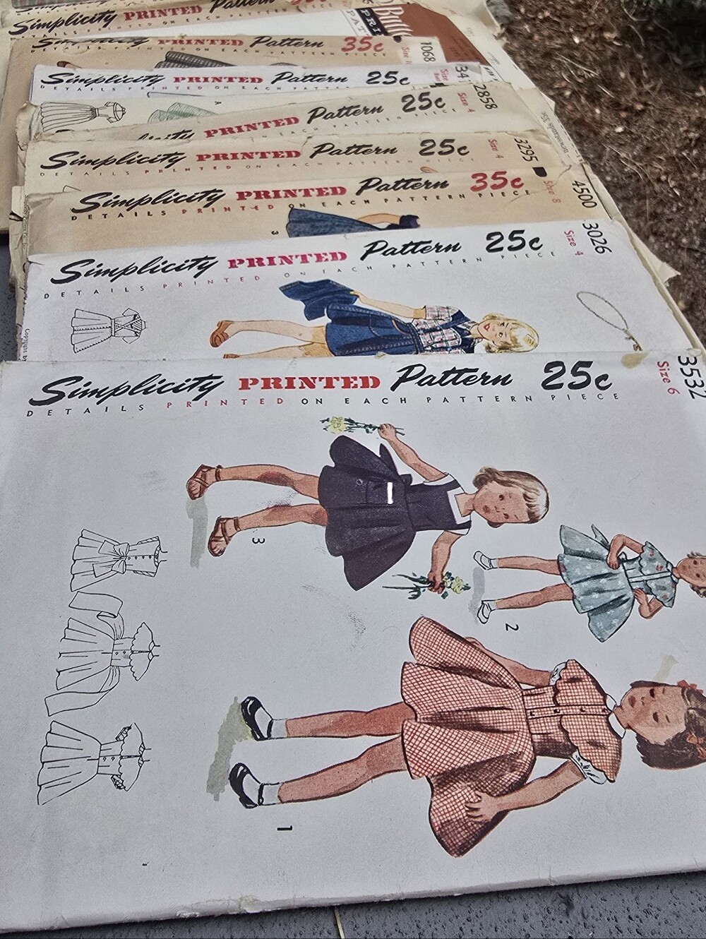 Vintage Simplicity Womens And Kids Skirt/Dress Pattern Lot